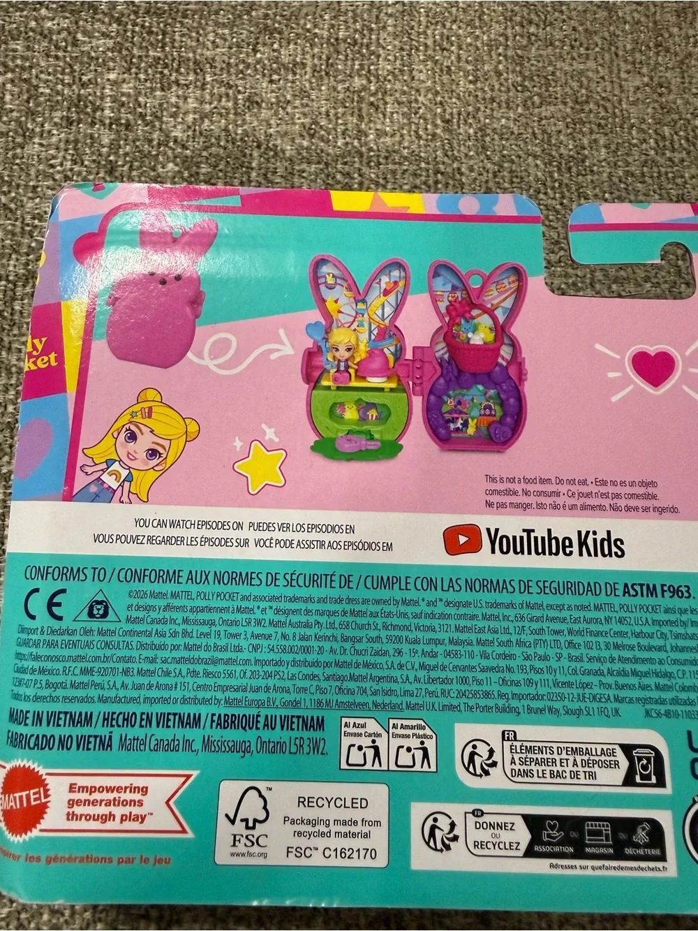 Mattel Polly Pocket Peeps Bunny Playset